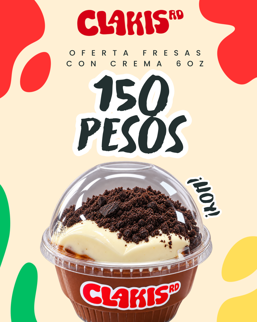Fresas con crema 6oz